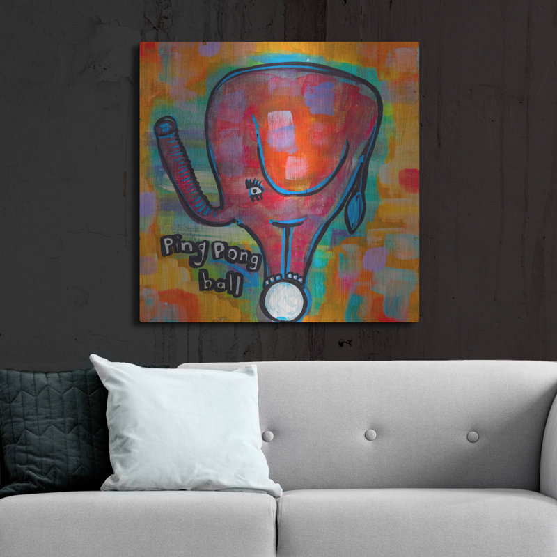 «4331 Elephant Ping Pong Ball» par Zwart, H 36 po x l 36 po