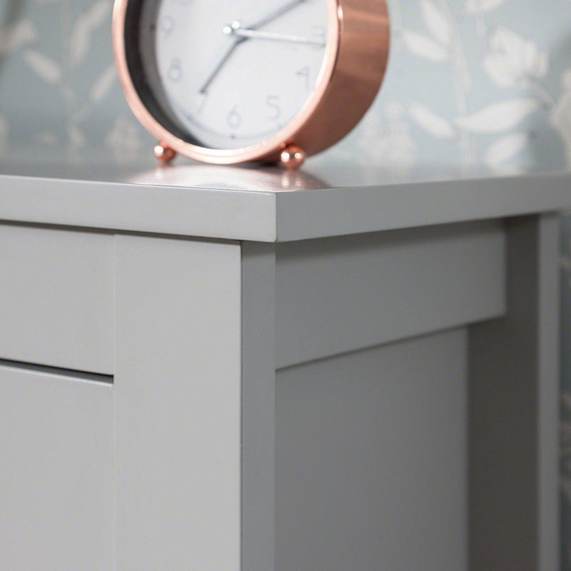 Tyson Wooden 12 Pair Flip Down Shoe Storage, Grey