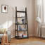 Bibliothèque échelle à 5 niveaux avec structure en bois d'hévéa, support de rangement multifonctionnel pour divers décors-331739933