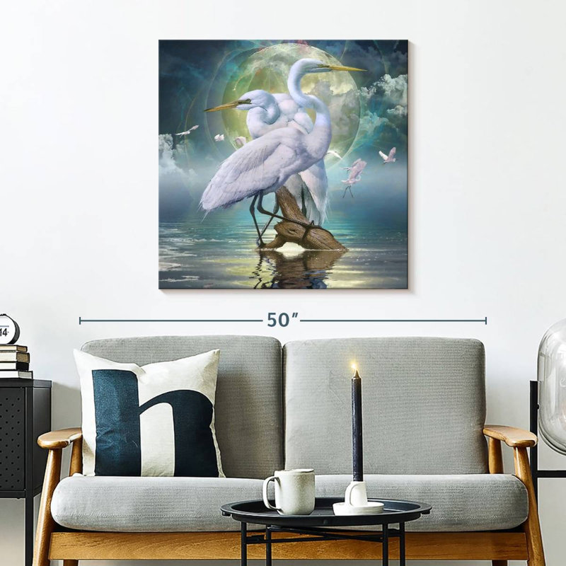 Brampt Celestial Egrets I, 30" H x 30" W