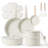 CAROTE 18-Piece Nonstick Cookware Set with Detachable Handle, White