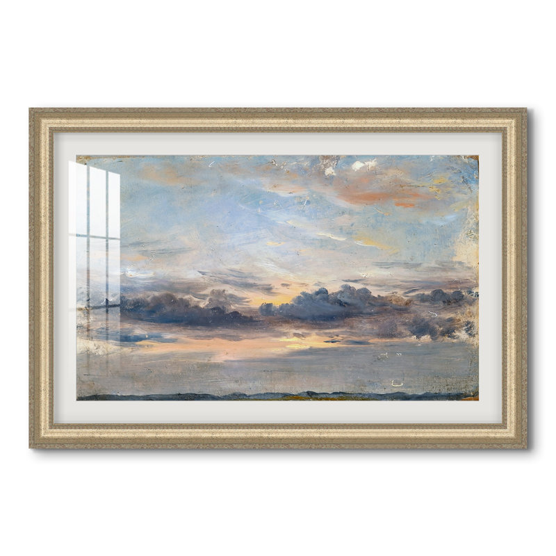 " A Cloud Study, Sunset " by John Constable Oil Print, 28x40 INNER SIZE, Framed Print with Mat
