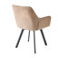 Nordic Style Swivel Dining Chairs With Arms, Fabric Upholstered Accent Chairs,Metal Legs, 360° Swivel Kitchen Chairs -482746598-482845254