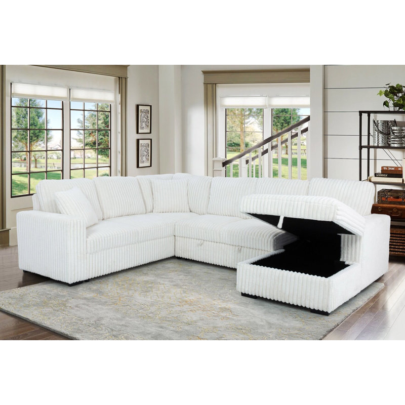 S3661 RAHA Sectional, Gray Fabric