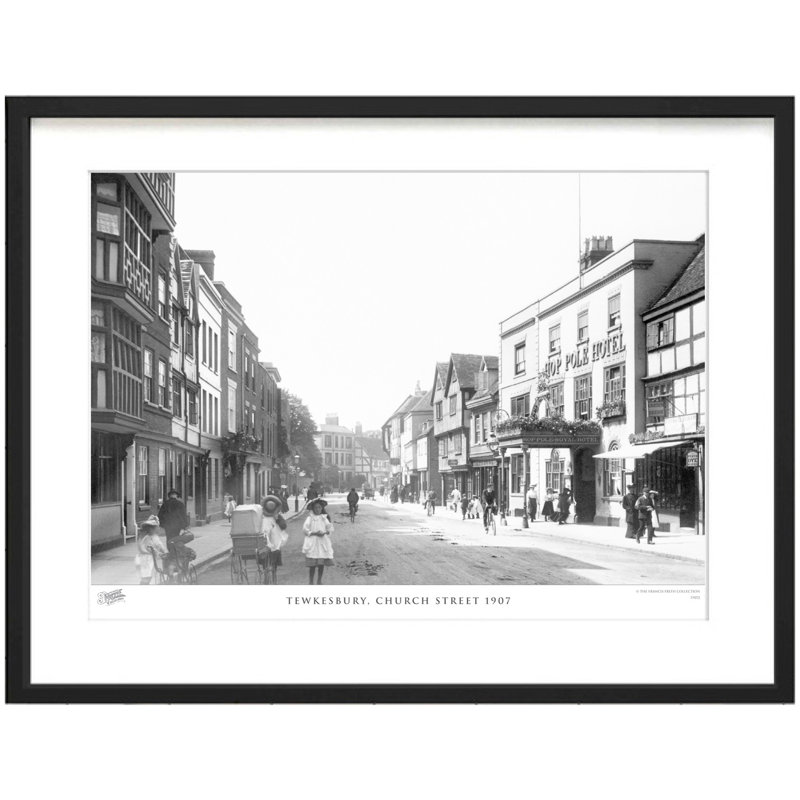 Tewkesbury, Church Street 1907 by Francis Frith - Single Picture Frame Print, 45cm H x 60cm W x 2.3cm D