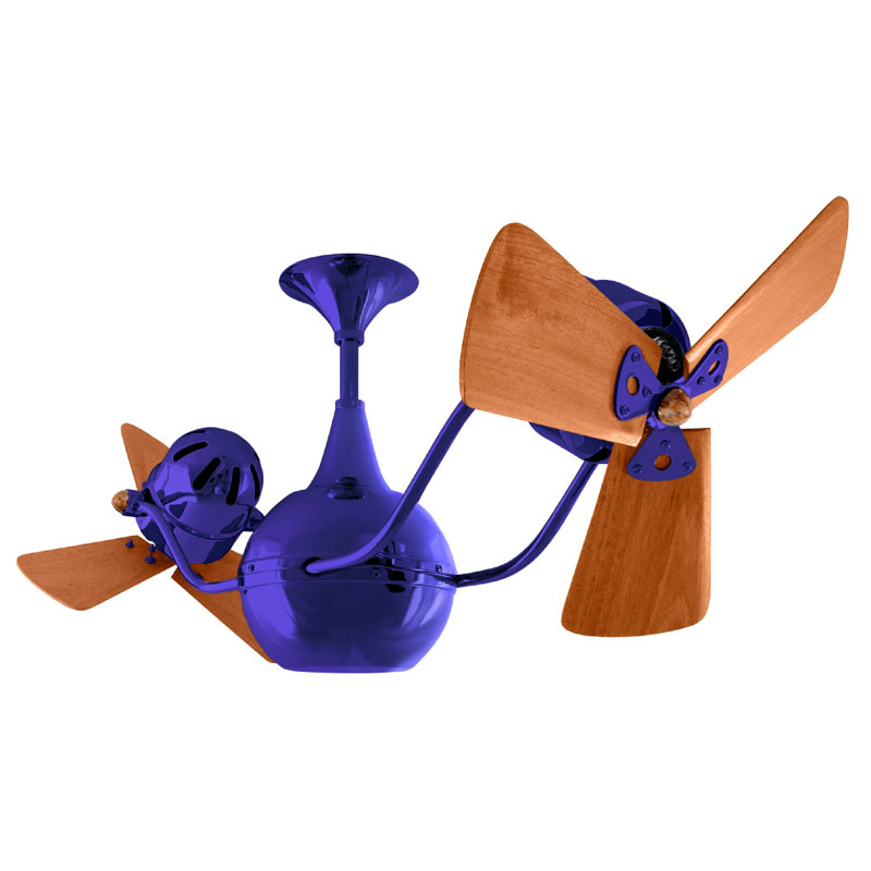 44" Vent-Bettina Dual Ceiling Fan with Wall Control and Light Kit Included, Safira