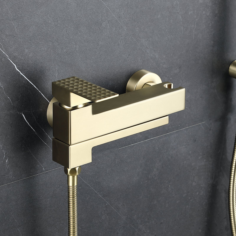 Complete Shower System, Brushed Gold