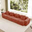Canapé modulaire à 4 places avec passepoil à bordure française, sans assemblage requis, canapé moderne à 4 places avec coussins décoratifs, tissu de velours-2144850479
