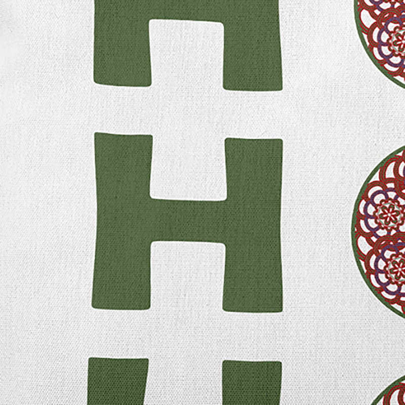 Coussin intérieur / extérieur Ho Ho Ho, Vert, H 16 po x l 16 po