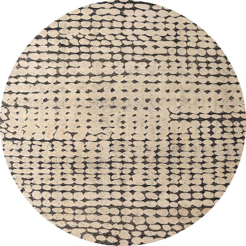 Achouhada Abstract Indoor Rug, Round 7'