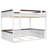 Wooden Bunk Bed - Built-In Shelves, Storage Box, LED Light & USB Charging-458229366