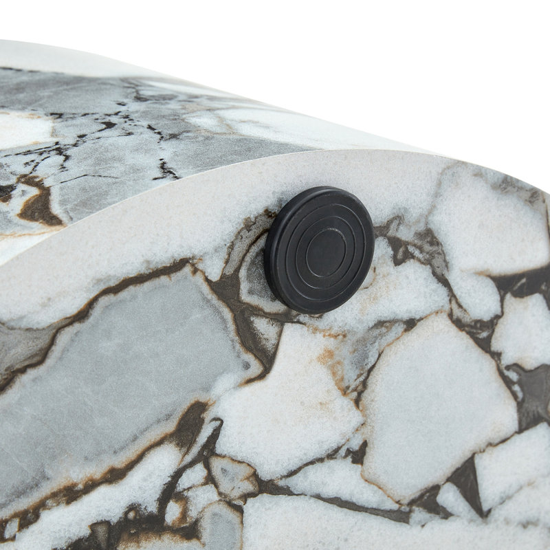 Table basse ronde avec base robuste, White+Gray