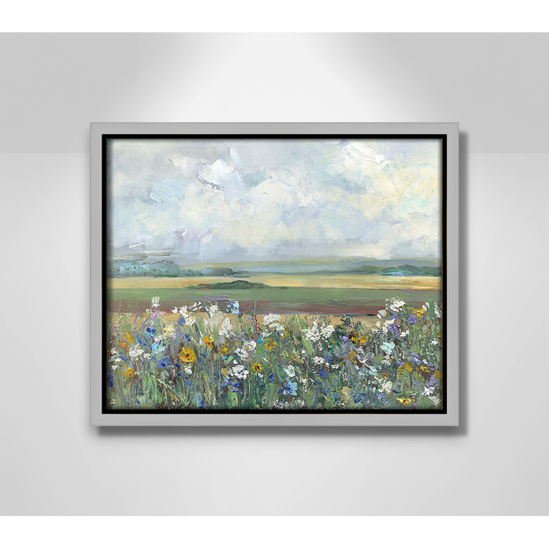 «Far Afield Print» par Sally Swatland, H 9,5 po x l 11,5 po, Argent argent