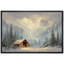 «Snowy Barn Starry Night», chambre à coucher religieuse, décoration murale, chalet d'hiver-1965133771-1965133770
