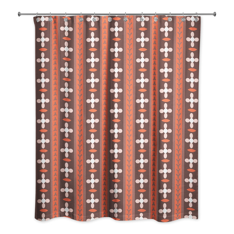 Rideau de douche simple Hamby, Brun