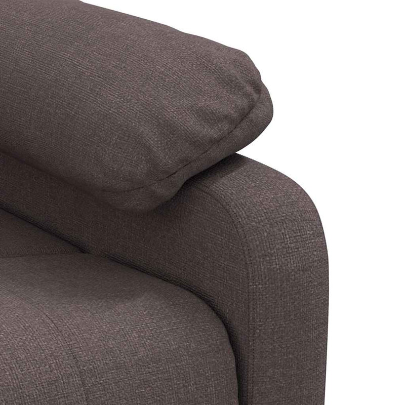 Fauteuil de massage réglable en tissu pour cinéma maison, Brun foncé