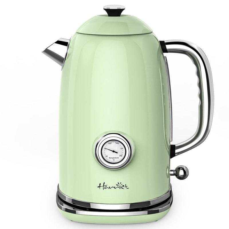 Chauffe-eau électrique 1,8 L avec thermomètre, Vert clair