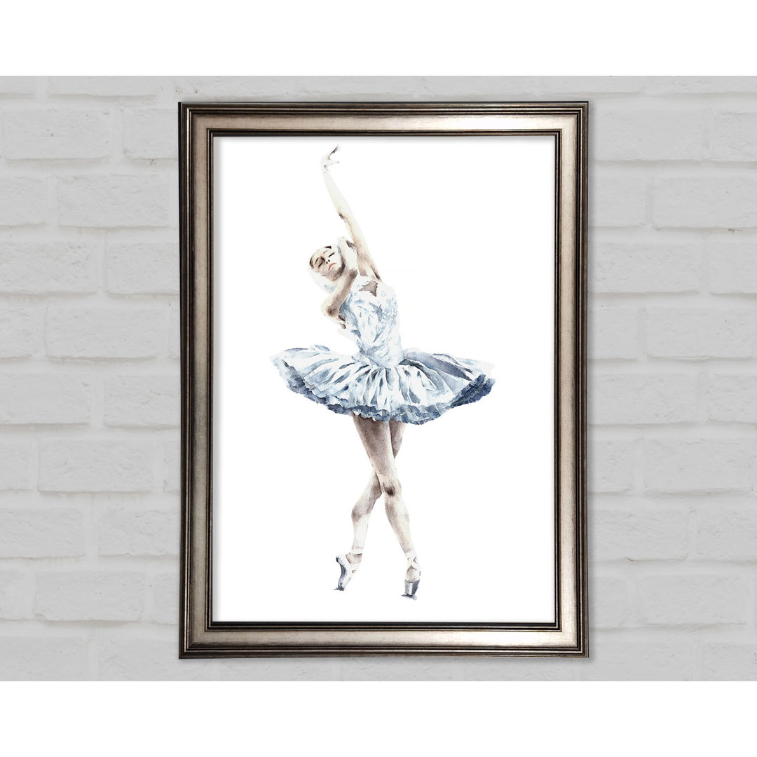 Gerahmtes Poster White Ballerina 3