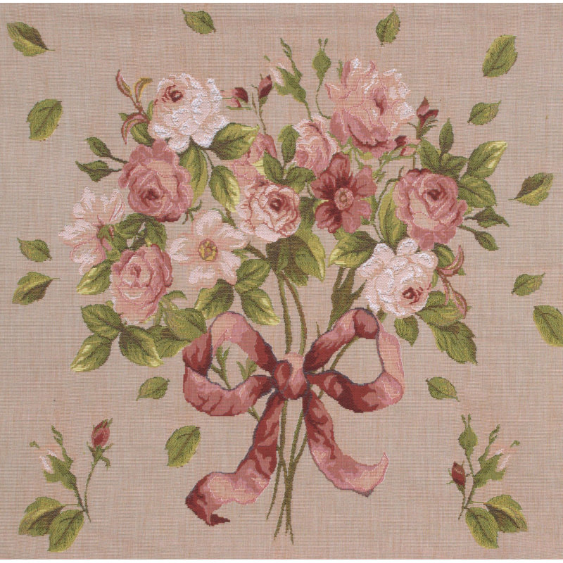 Floral Cotton Blend Pillow Cover