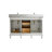 Fredy 54 " W Freestanding Standard Free Standing 2 Double Vanity Bathroom Vanity With Marble Top-115000482