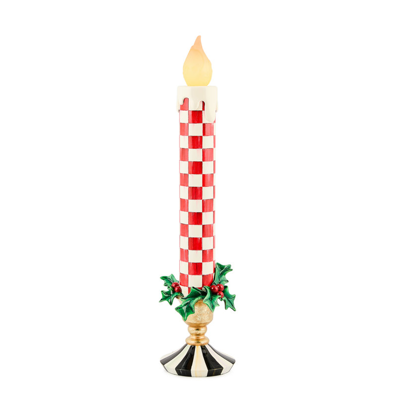 Check It Out Illuminated Retro Candle