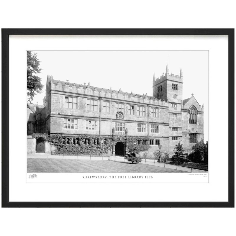 Shrewsbury, The Free Library 1896 - Single Picture Frame Print, 28cm H x 36cm W x 2.3cm D