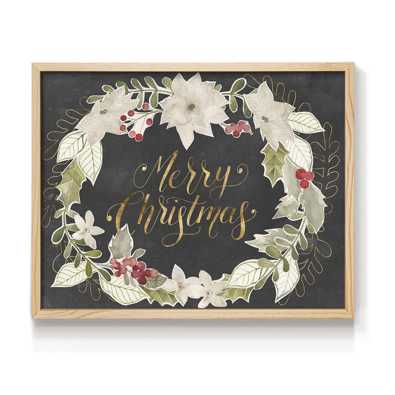 Gilded Christmas Collection A - Reproduction encadrée - Restickable, H 8 po x l 10 po, Naturel