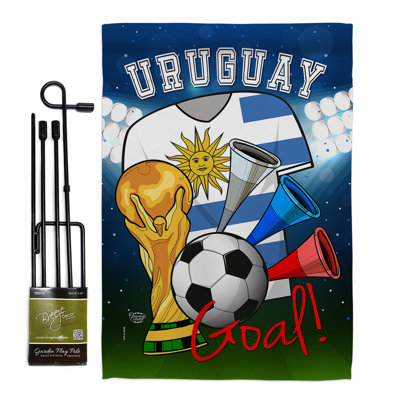 Double Sided 18.5 in. H x 13 in. W Polyester Flag set