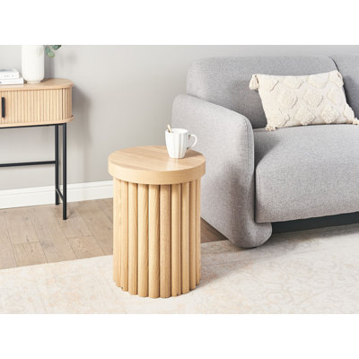 Wood-like Light Brown Side Table