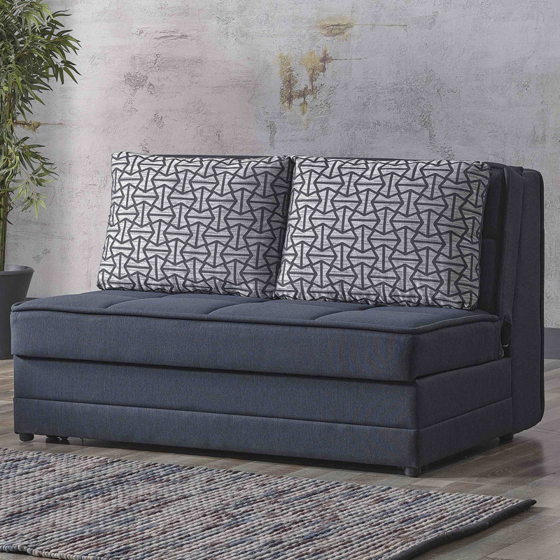 Collection en bleu marine avec rangement - Compact pour les petits espaces Chenille 53,85 po de long Paquet de 185 Lb