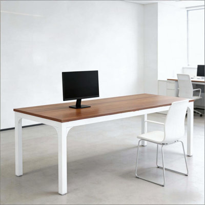 Bureau rectangulaire avec double espace de travail