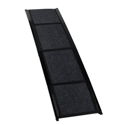 Grande rampe pour chien pour voiture, canapé et camion, 65 po de longueur, 17,2 po de largeur, conception à quatre plis, glissade, 65 po x 17,2 po, pliable, glissante, supporte 250 lb