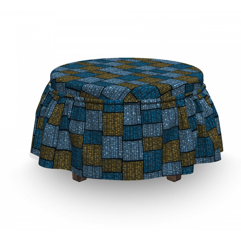 Housse pour repose-pieds oriental motif abstrait