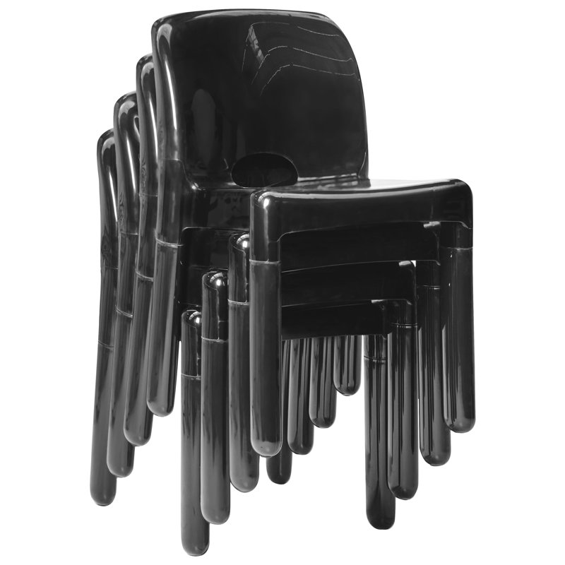 Set of 4 Garden Chairs BETIM, Black