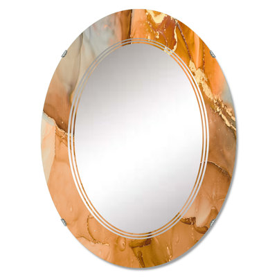 Miroir mural moderne et abstrait brun