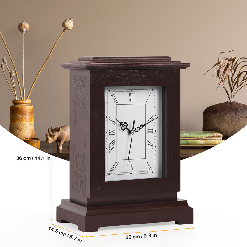 Horloge de boîte à fusil - couleur acajou