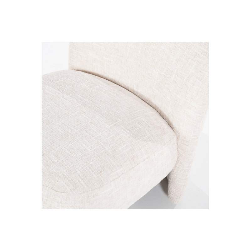 Accent Chair Side Chair, Beige Fabric