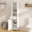 Armoire sur pied avec 1 porte et 1 tiroir - blanc