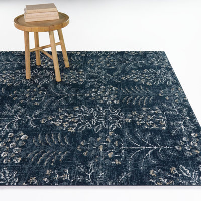 Tapis bleu marine / beige Estella