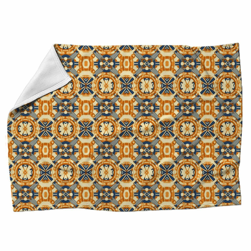 Machine Printed Throw Blanket, 68" W x 80" L