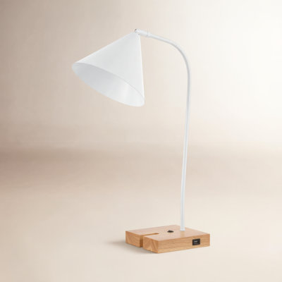 Dalli Solid Wood USB Desk Lamp