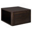 Table basse carrée pour le salon Table basse de style campagnard avec rangement, table centrale à 2 niveaux avec compartiment de rangement semi-ouvert de 30,8 po-1831577650