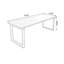 Bureau rectangulaire en bois massif noyer clair-109514009