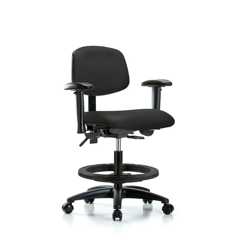 Chaise de dessin Baca, Noir, Roulettes, Non inclus