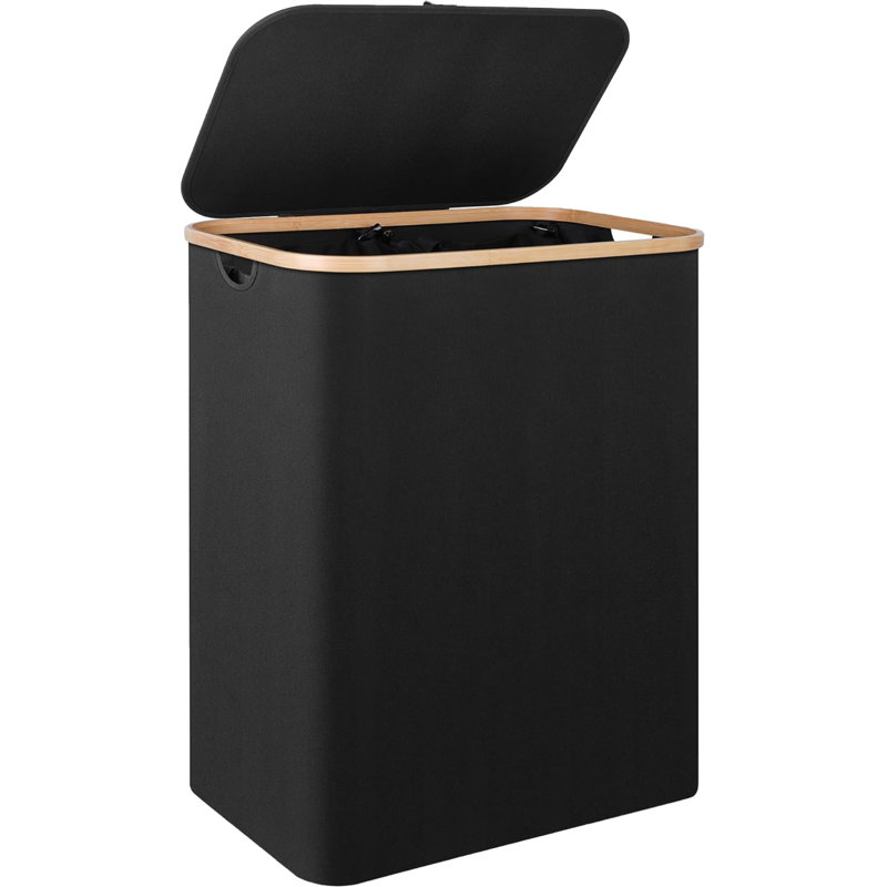 Bhargava Laundry Hamper with Handles, Black