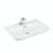 WS Bath Collections Edge 17.7'' Glossy White Ceramic U-Shaped Bathroom Sink with Faucet and Overflow