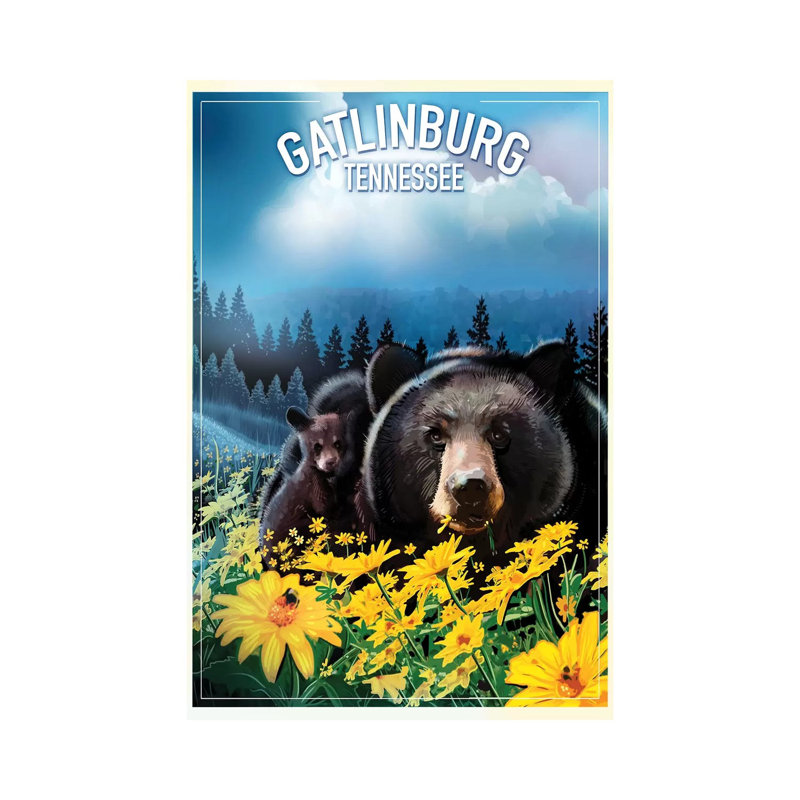 Gatlinburg, Tennessee by Old Red Truck - Wrapped Canvas Gallery-Wrapped Canvas Giclée, 20.32 cm H x 30.48 cm W