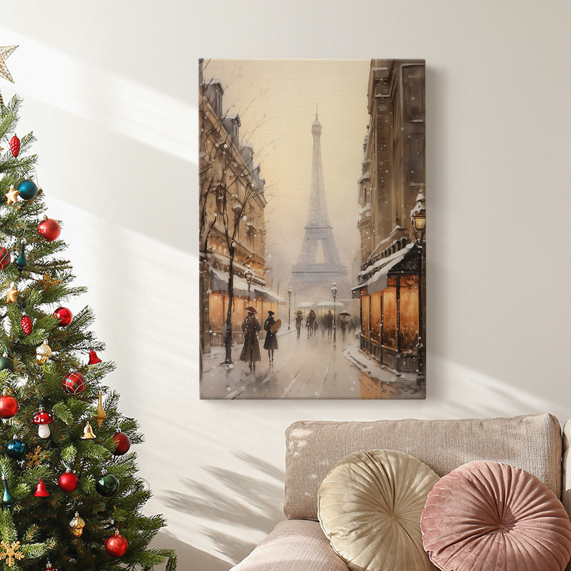 Art des Fêtes de Noël - Toile tendue avec châssis DLV III, H 18 po x l 12 po