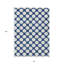 Tapis extérieur lavable à pois bleu marine et ivoire 8 pi x 10 pi