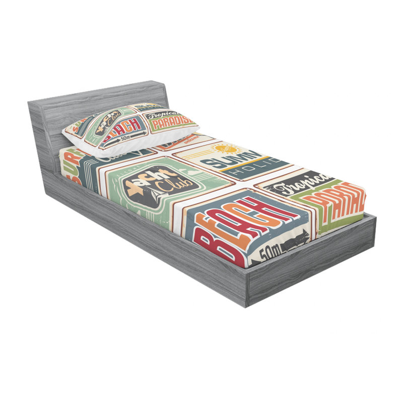 Microfiber Sheet Set, Twin Sheet Set with Fitted Sheet